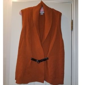 Sweater sleeveless wrap shirt